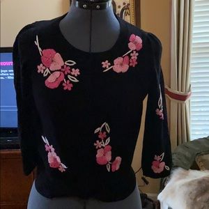 INC embroidered sweater